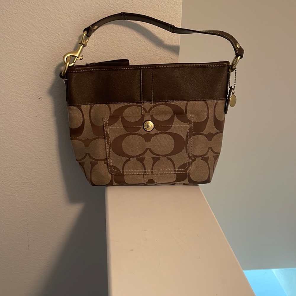 Coach signature bucket bag